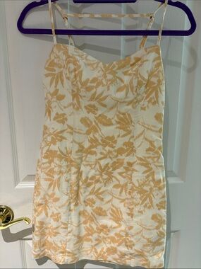 Abercrombie & Fitch Cream and Yellow Floral Mini Dress